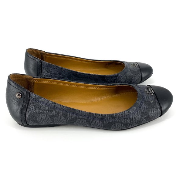COACH Chelsea Black Smoke Signature Ballet Flats - Picture 9 of 16